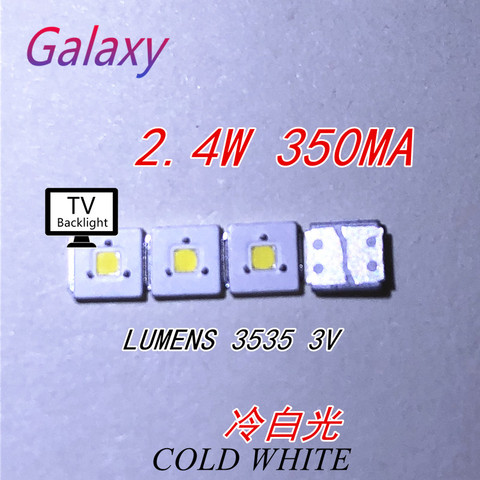 FOR 50PCS Original LUMENS LED 3535 Light Beads Cool white High Power 2.4W 3V For LED LCD TV Backlight Applicatio ► Photo 1/3