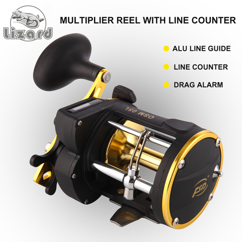 Lizard Fishing Power Line Counter Trolling Fishing Reels OSM05L Multiplier Reels Free Shipping ► Photo 1/1