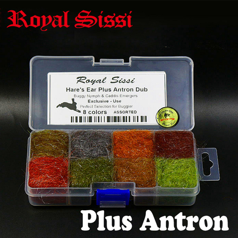 Hot 8 colors Dispenser hare's ear dubbing Plus Antron dub buggy nymph dub fly fishing tying materials caddis emerger dry fly dub ► Photo 1/6