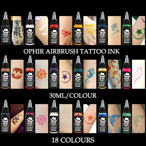 OPHIR Common Airbrush Temporary Tattoo Ink 30 ML/Bottle Body Painting Tattoo Ink Pigment White Color_TA053 ► Photo 1/6