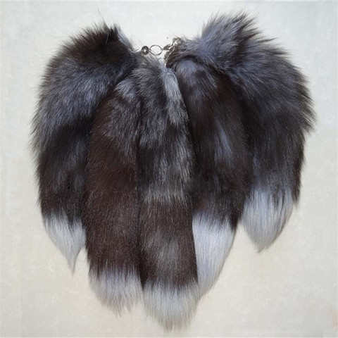FATPIG Women's Bag Charm fox tail keychain Long Fox Fur tail keychain fairy Handbag Trinket Pendant Accessories Furry Bags ► Photo 1/3