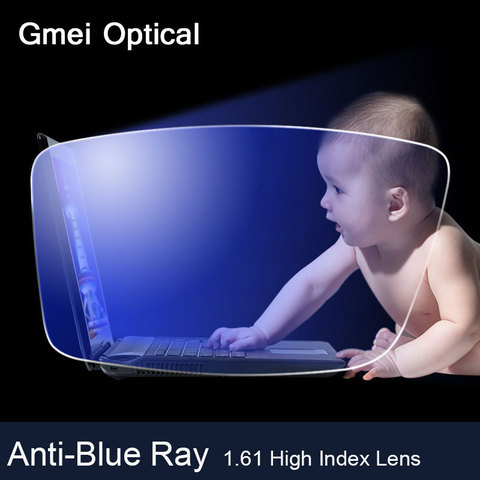 Anti-Blue Ray Lens 1.61 High Index Myopia Presbyopia Prescription Optical Lenses For Eyes Protection Reading Eyewear ► Photo 1/6