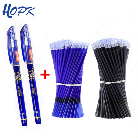 53Pcs/lot 0.38mm Erasable Washable Handle Pen Refill Rod Blue/Black/Ink Gel Pen School Office Writing Supplies Stationery Tool ► Photo 1/6