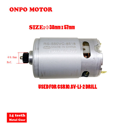 Electric screwdriver motor RS-550VC-8518 11-tooth motor for maintenance of Bosch GSR10.8V-LI-2 3601H680G0 charging drill ► Photo 1/6