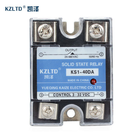 Single Phase Solid State Relay 40A AC DC SSR Solid State Relay SSR-40DA 40A Rel De Estado S Lido SSR 40A DC Relay SSR-40 DA ► Photo 1/6