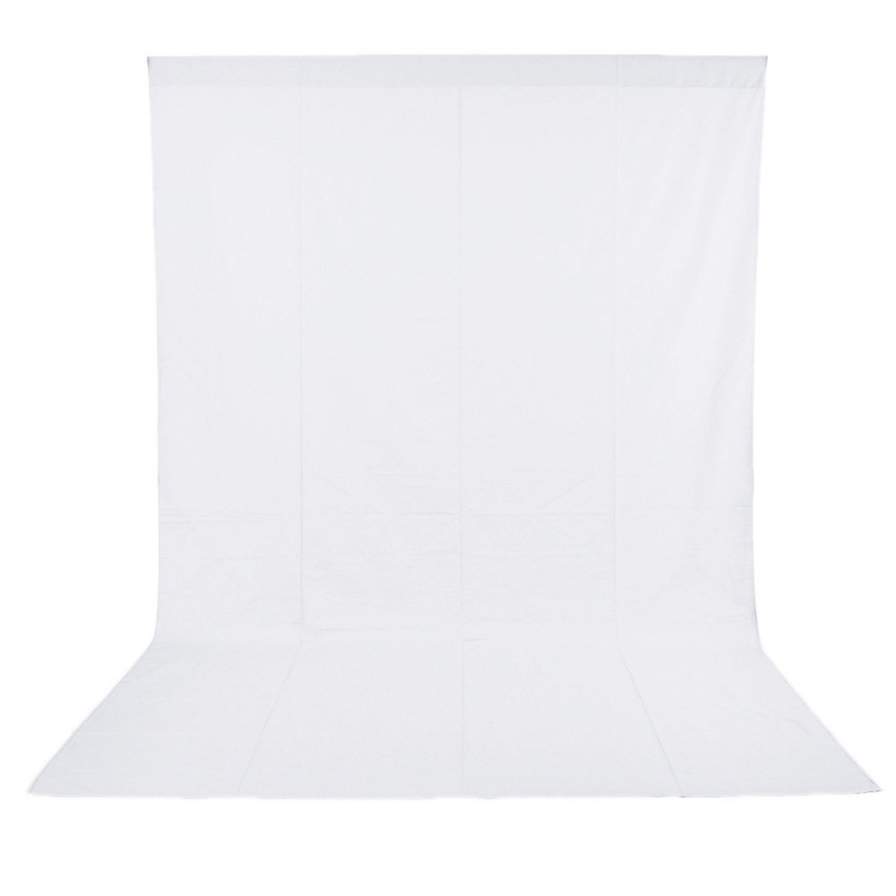 Phot-R 1.8 x 3m Photography Studio 100% Cotton Muslin Backdrop Background White 