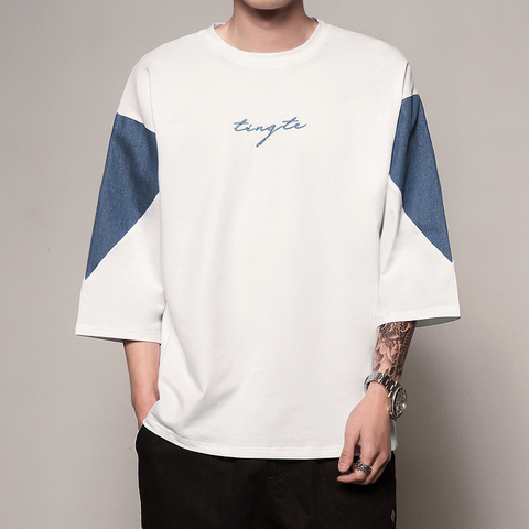 Buy Online Japanese T Shirt Men Oversized Cotton Half Sleeve Summer Tops Tees Man Patchwork Embroidery Black White Casual T Shirt Male 5xl Alitools Buy Online Japanese T Shirt Men Oversized Cotton Half Sleeve Summer Tops Tees Man Patchwork Embroidery Black White Casual T Shirt Male 5xl Alitools