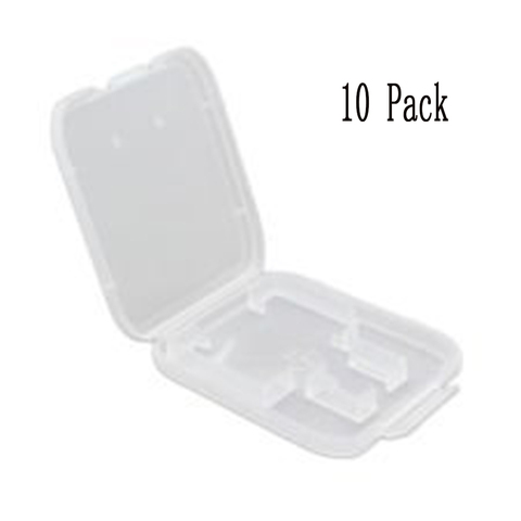 XRHYY Pack of 10 Clear Plastic Memory Card Case Holder For San Disk Kingston Transcend Samsung SD Micro SD T-Flash Card Box ► Photo 1/6