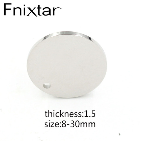 Fnixtar 20Pcs/Lot Size 8-30mm Mirror Polish Stainless Steel Charms Round Stamping Blanks Charms For DIY Making Jewelry Necklace ► Photo 1/6