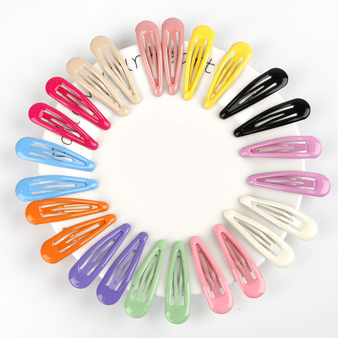 10Pcs/Pack Candy Color Hairpins Snap Hair Clip for Kids Barrettes BB Clips New