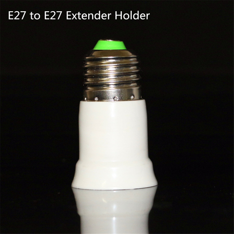1Pcs Fireproof ABS material e27 extender holder e27 to e27 extension socket base lamp holder converter for e27 led bulb light ► Photo 1/6