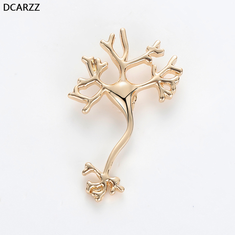 DCARZZ Neurologist Pin Badge Doctors Nurses Gold Pins Metal An Exquisite Neuron Brooch Fashion Jewelry Women Accessories ► Photo 1/6