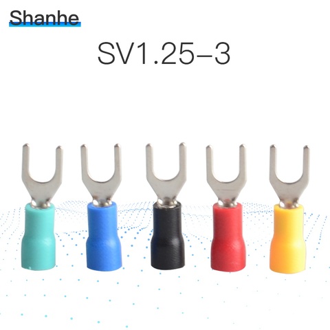 SV1.25-3 Furcate Terminal Cable Wire Connector Insulated Wiring Terminals electrical Lug crimp terminal  ► Photo 1/6