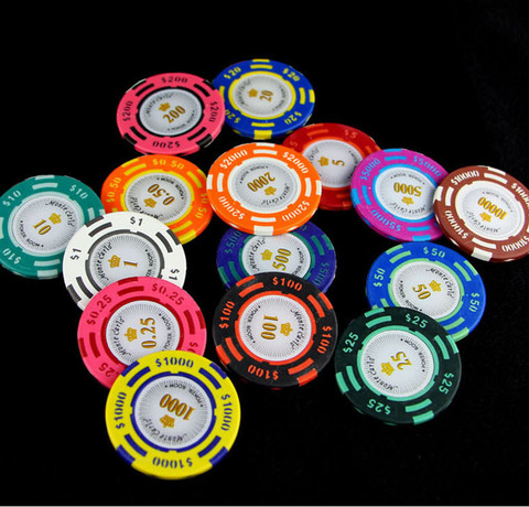 Buy Online 25pcs Lot Monte Carlo Poker Chips In Clay 14g Sheet Iron Sticker Casino Room Jetton Poker Player Love It Alitools