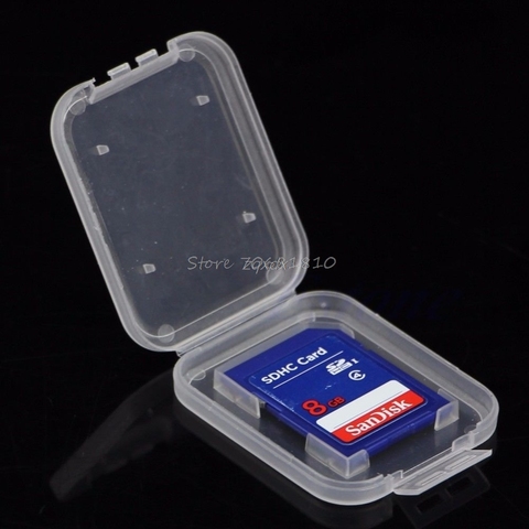 10Pcs SD SDHC Memory Card Case Holder Protector Transparent Plastic Box Storage Whosale&Dropship ► Photo 1/1