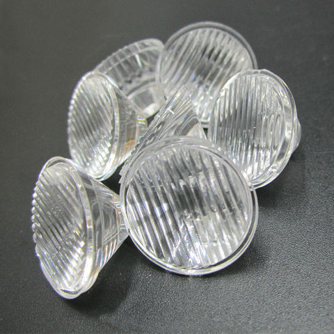 1w 3w LED optical lenses, High Power led lens 20mm stripe surface 5/10/15/25/30/45//60/90/120 degree excellent quality ► Photo 1/6