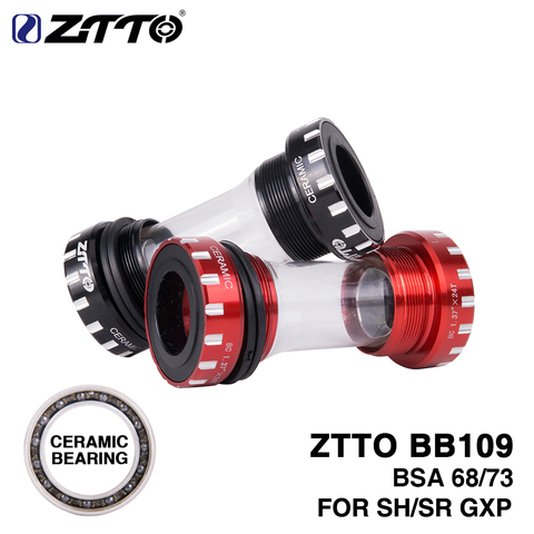 ZTTO CERAMIC Bearing BB109 BSA68 bsa 73 MTB Road bike External Bearing Bottom Brackets for parts 24mm K7 22mm GXP Crankset ► Photo 1/6