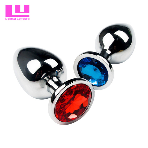 Utinta Leptura Metal Anal Toys Butt Plug Stainless Steel Anal Plug, Sex Toys for Women Adult Sex Products Men 3 Size ► Photo 1/6