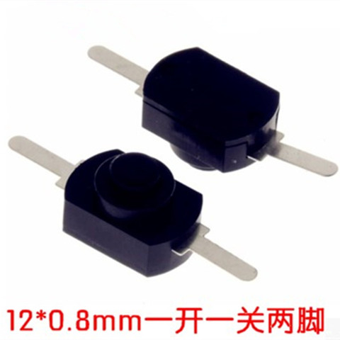 100pcs 12*8MM DC 30V 1A Black On Off Mini Push Button Switch for Electric Torch 1208YD ► Photo 1/2