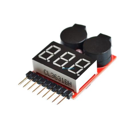 1-8S LED Low Voltage Buzzer Alarm Lipo Voltage Indicator Checker Tester ► Photo 1/3