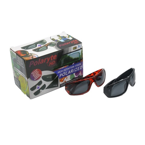 2 IN 1 BOX POLARYTE HD SUNGLASSES ANTI SCRATCH USEFUL FOR CYCLING DRIVING ► Photo 1/6