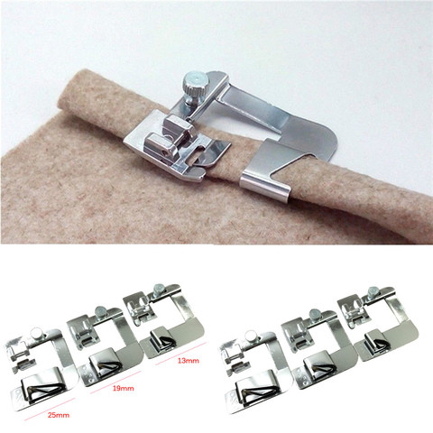 3 Sizes Multi-functional Domestic Sewing Machine Foot Presser Rolled Hem Feet Selvage Crimping Presser Household Sewing Machine ► Photo 1/6