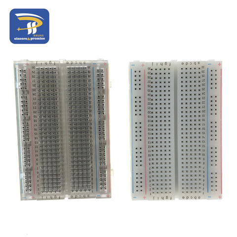 400 Tie Point Interlocking Solderless mini Breadboard Transparent breadboard 83X55 mm Crystal test Breadboard ► Photo 1/6