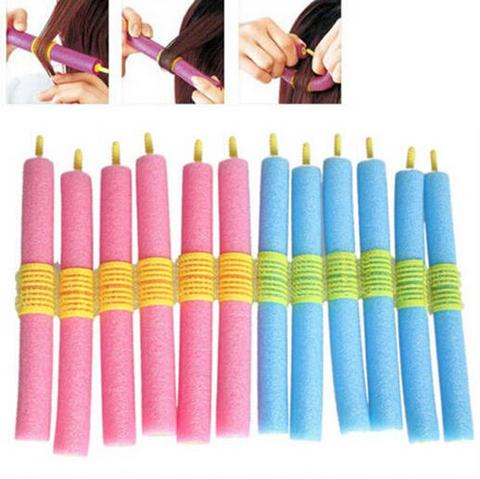 10 Pcs/Set Hair Curler Magic Air Hair Roller Curling Sticks Soft Foam Twist  Flexi Rods Hair DIY Styling Tool New 