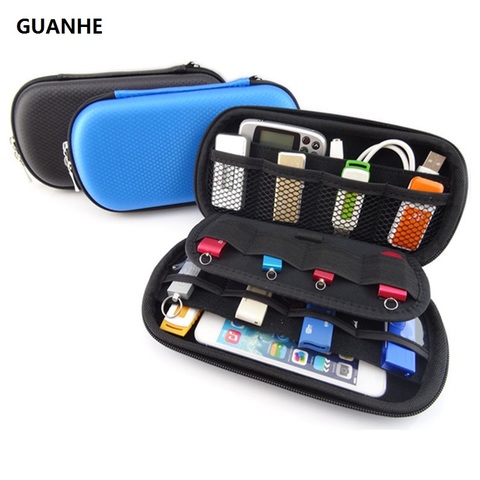 GUANHE Waterproof Large Cable Organizer Bag can put Hard Drive Cables USB Flash Drives Travel Gift BAG for phone iphone 5S 6 6S ► Photo 1/1