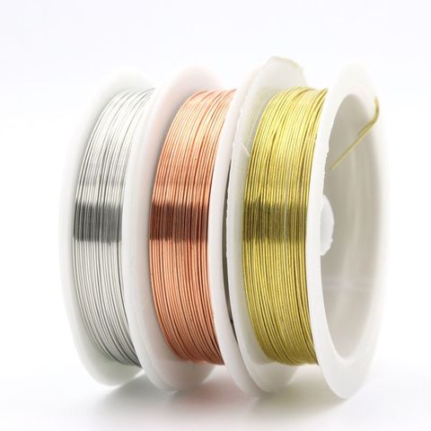 1 Roll 0.2 0.3 0.4 0.5 0.6 0.8 1mm Sturdy Alloy Copper Wire DIY Beading Wire For Jewelry Making Cord String Diy Accessories ► Photo 1/4