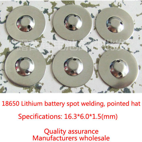 100pcs/lot Manufacturers Wholesale And 18650 Lithium Battery Anode Cap Steel Tipped 18650 Batteries Pointed Cap Accessories ► Photo 1/1