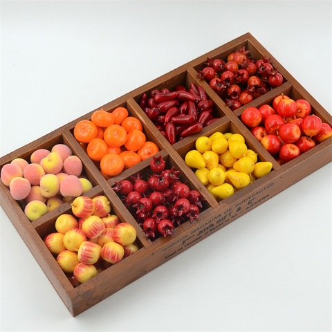 60Pcs Artificial Mini Simulation Small Foam Plastic Fake Artificial Fruit and Vegetables House Party Kitchen Wedding Decoration ► Photo 1/6