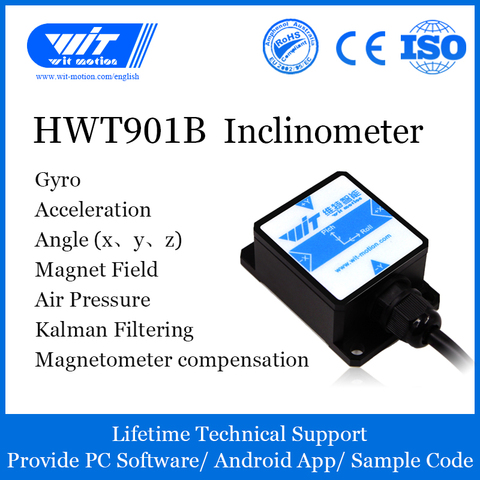 WitMotion HWT901B High-Precision AHRS Inclinometer, Kalman Filter , Built-in Military-Grade RM3100 Module, Few Drift of Z Angle ► Photo 1/6
