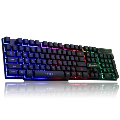 Russian Backlight Gaming keyboard Computer Keyboard mouse Mecanico Game Led Backlit Usb With Mechanical feel Russian keyboard ► Photo 1/6