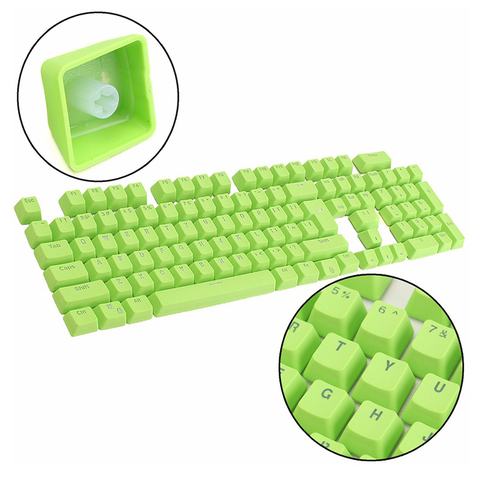 Solid color PBT 104 keys Mechanical keyboard keycaps set backlight for cs go Gamer game Computer accessories black green blue ► Photo 1/6