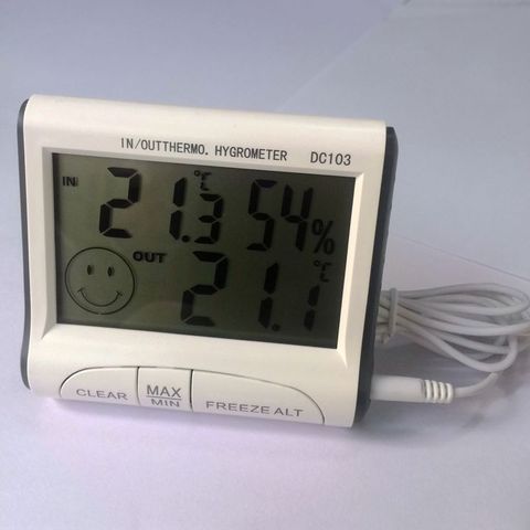 HOT!!! Mini Weather Station LCD Digital Indoor Outdoor Thermometer Hygrometer Meter With Clock And Temperature Sensor Probe ► Photo 1/1