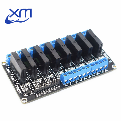 1pcs 8 Channel 5V DC Relay Module Solid State LowLevel SSR AVR DSP 2A 240V H51 ► Photo 1/3