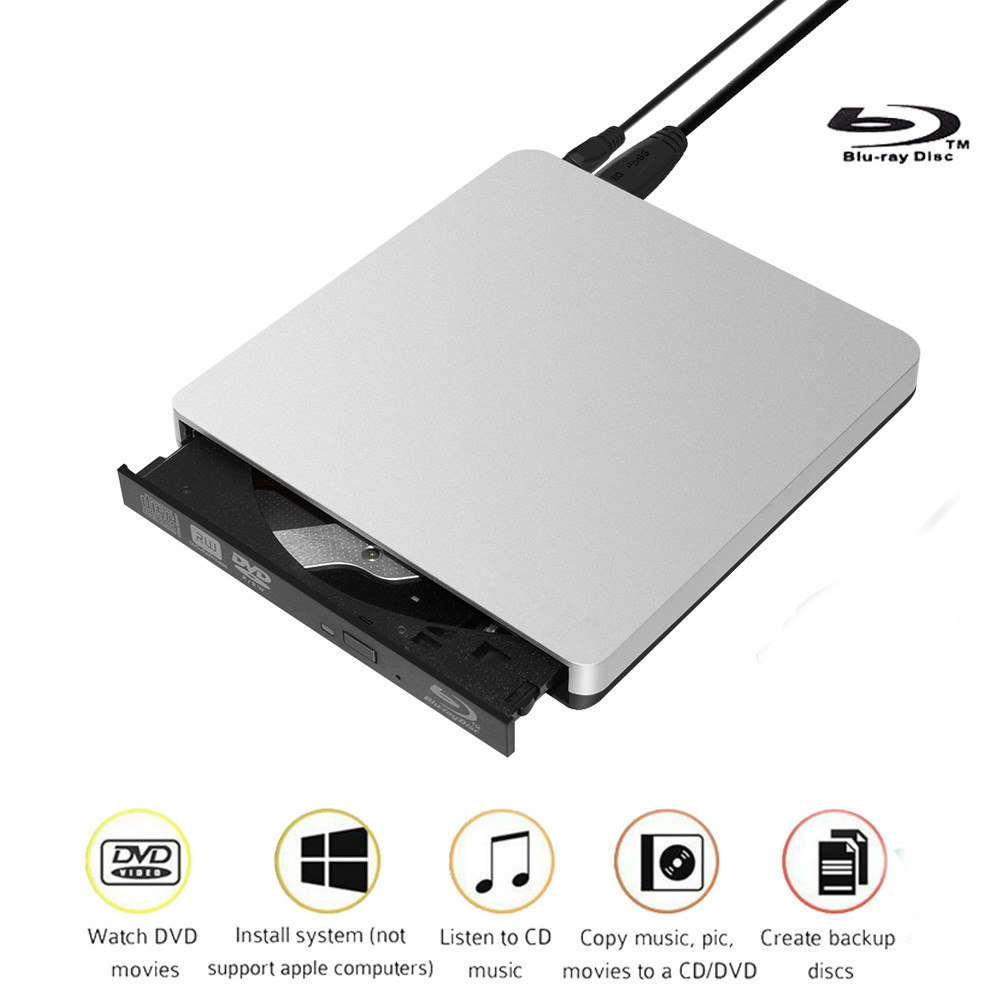 For Mac 10 OS Window 7/8/XP/Linux Blu-Ray Drive USB 3.0 Bluray Burner BD-RE CD/DVD RW Writer Play 3D Disc - Price history Review | AliExpress Seller KuWFi Official