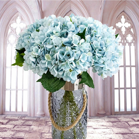 Artificial flowers cheap Silk hydrangea Bride bouquet wedding home new Year decoration accessories for vase flower arrangement ► Photo 1/6