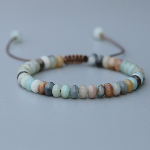 EDOTHALIA Lovely 4*6mm Abacus Beads Amazonite Stone Bead Bracelet For Women Girls Lucky Friendship Bracelet Jewelry ► Photo 1/3