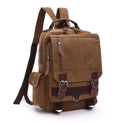 Best selling new retro canvas backpack casual OL men and women shoulder bag large capacity wear-resistant travel bag laptop bags ► Photo 1/6