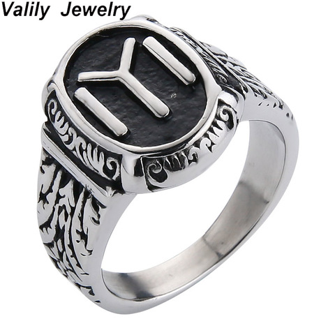 Valily Silver Kayi Obasi Flag Ottoman Empire Stainless Steel Mens Ring Ottomans Seal Kayi Ertugrul Men Ring Jewelry Anillo Hombr ► Photo 1/6