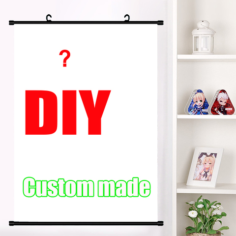 Your Picture Favorite Photo DIY custom made Anime Wall Scroll Mural Poster Wall Hanging Poster Home Decor Gifts Drop shipping ► Photo 1/3