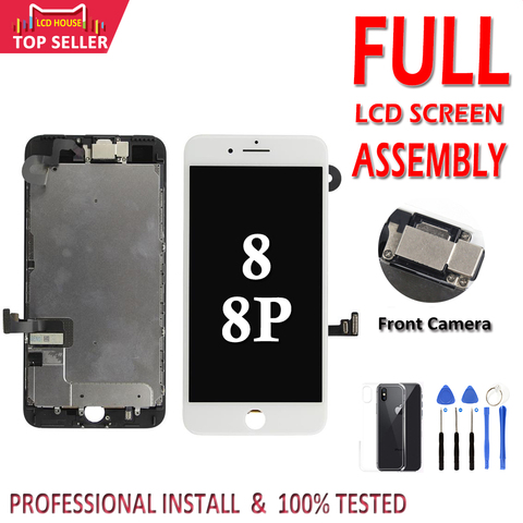 New AAA Full Set LCD Screen For iPhone 8 Plus LCD Screen Display 3D Touch Digitizer 8Plus Screen Complete Assembly Replacement ► Photo 1/6