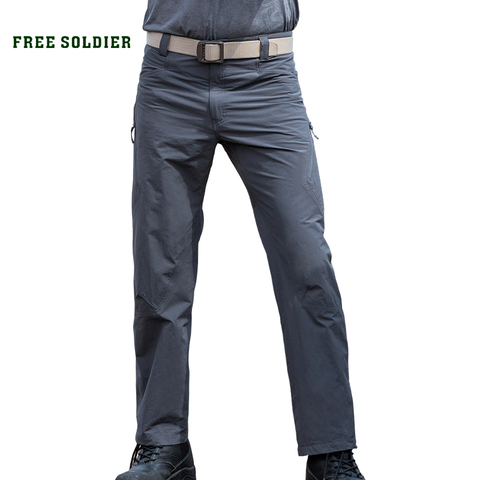 FREE SOLDIER Military tactical trousers Outdoor soft shell trousers Men's thin fitted summer and winter trousers for hiking ► Photo 1/1