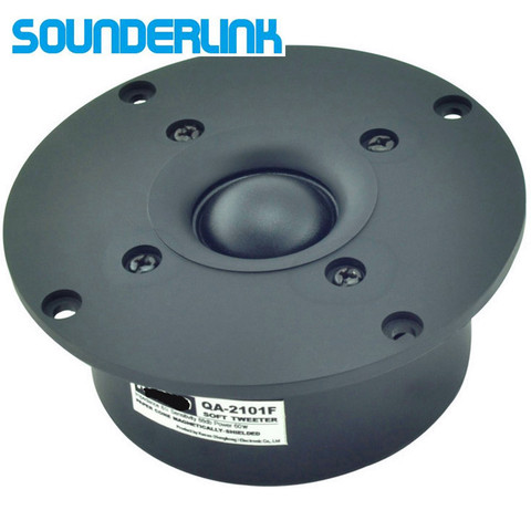 2PCS LOT Sounderlink Kasun QA-2101FHiFi silk soft magnetic shield superb Dome speaker tweeter unit 4 inch 103MM  8Ohm ► Photo 1/6