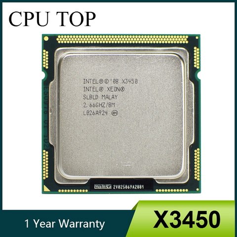 Intel Xeon X3450 Quad Core 2.66GHz 8M 2.5GTs SLBLD Socket LGA1156 CPU Processor equal i5 750 ► Photo 1/2