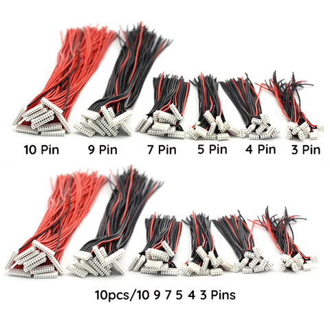 10pcs/lot 2S 3S 4S  6S 8S 9S Lipo Battery Balance Charger Cable IMAX B6 Connector Plug Wire Wholesale ► Photo 1/6