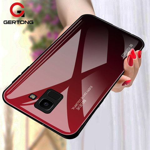 Tempered Glass Case For Samsung Galaxy J4 J6 Plus J8 2022 A6 A8 Plus A7 2022 A5 2017 Luxury Phone Cover Bags Anti-scratch Cases ► Photo 1/6