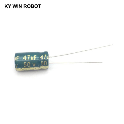 50pcs/lot 50V 47UF 6x12mm high frequency low impedance aluminum electrolytic capacitor 47uf 50v ► Photo 1/6